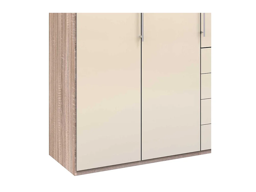 Moderner Schlafzimmerschrank mit vier Schubladen 3 türig