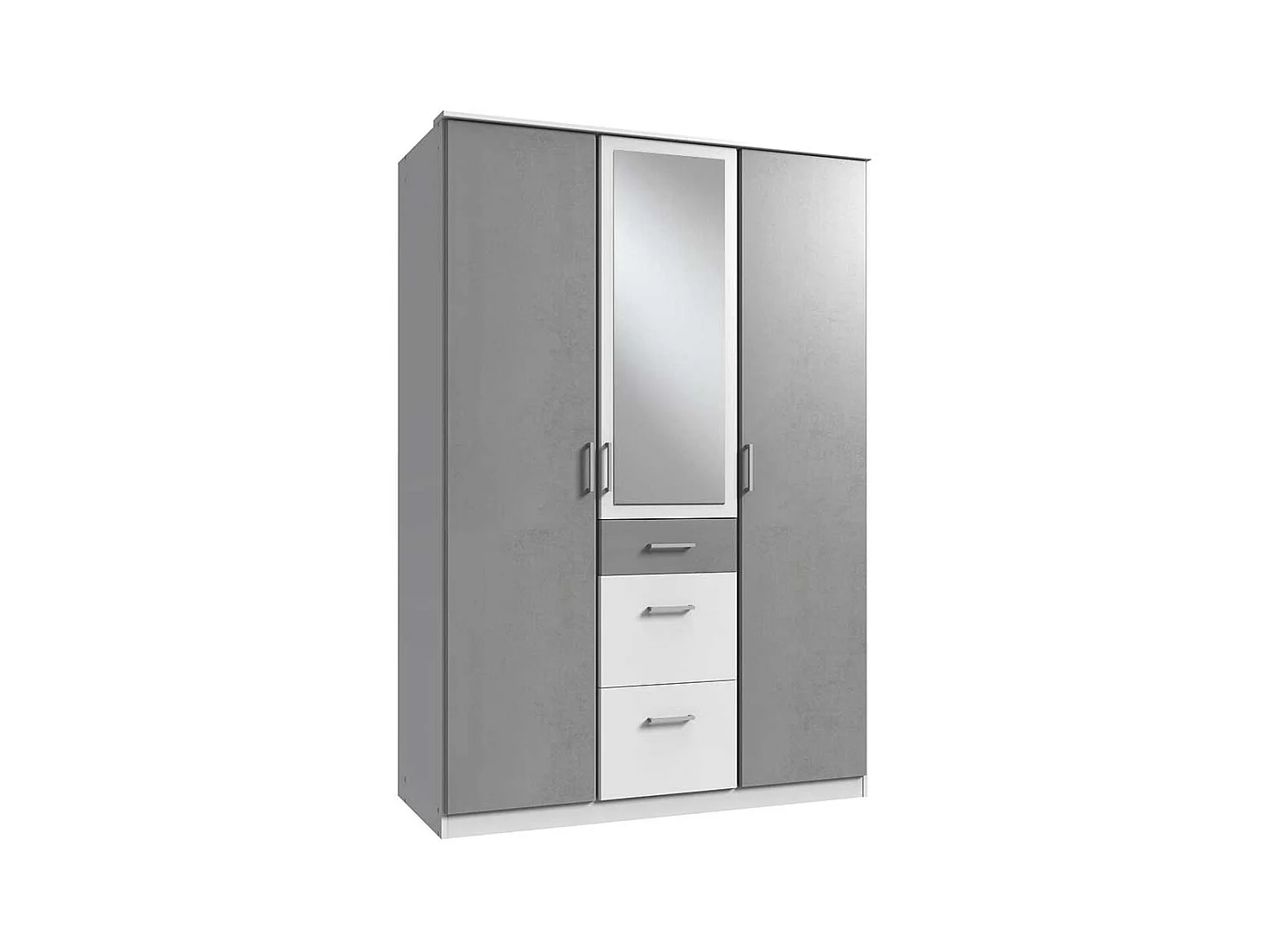 Drehtürenschrank mit kleinem Spiegel in modernem Design Made in Germany