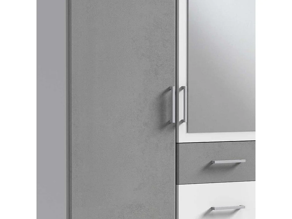 Drehtürenschrank mit kleinem Spiegel in modernem Design Made in Germany
