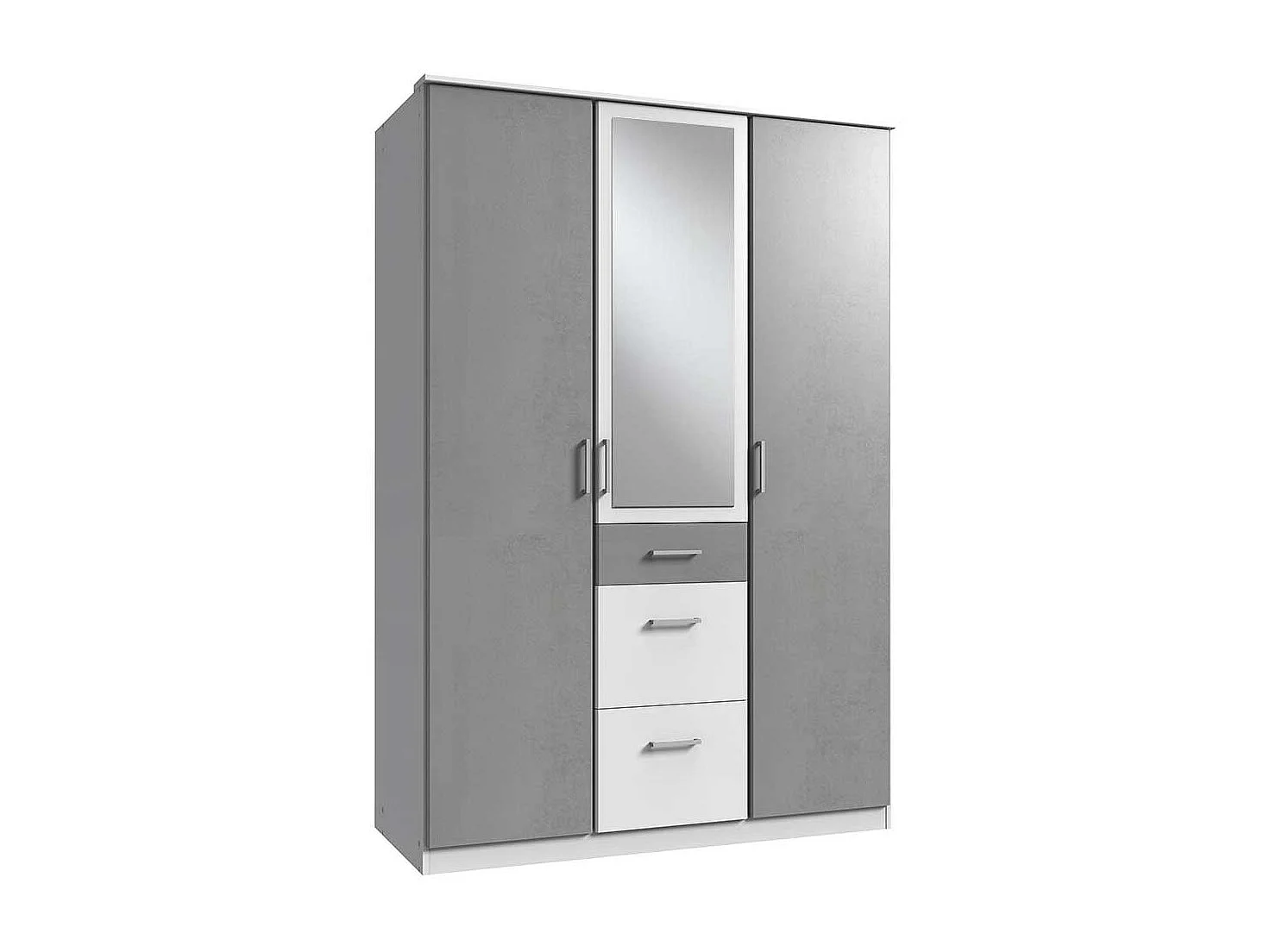 Drehtürenschrank mit kleinem Spiegel in modernem Design Made in Germany