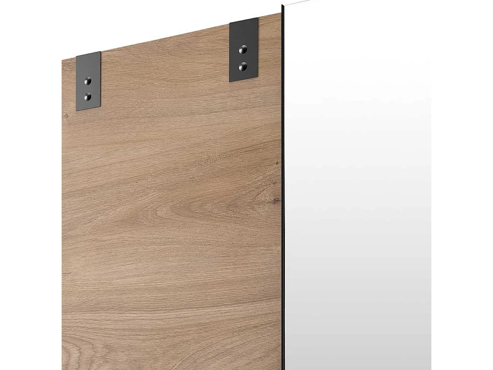 Schiebetürenschrank mit Spiegel im Industry und Loft Stil 135 cm breit