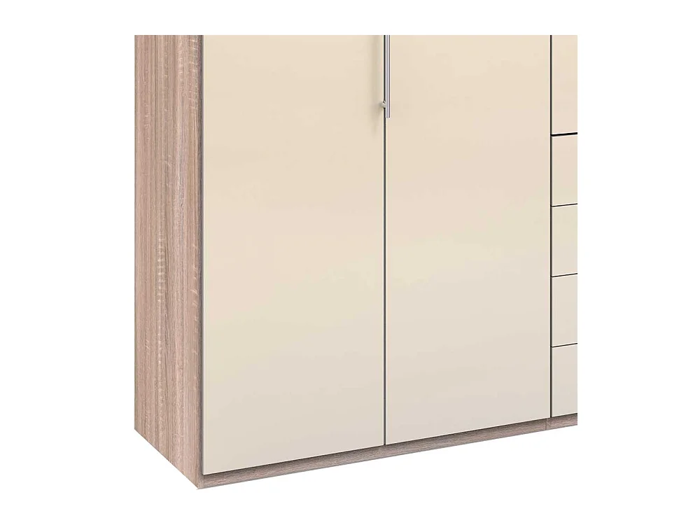 XXL Schlafzimmerschrank mit Falttüren vier Schubladen