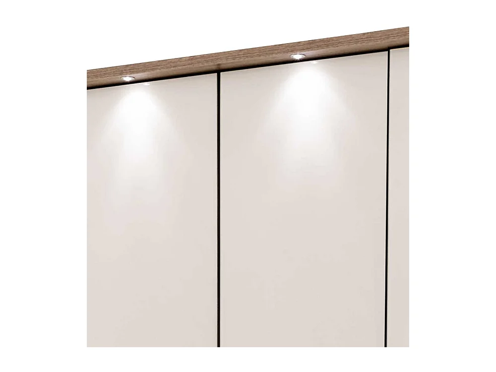 Moderner Kleiderschrank in Trüffel- und Eichefarben 3 türig