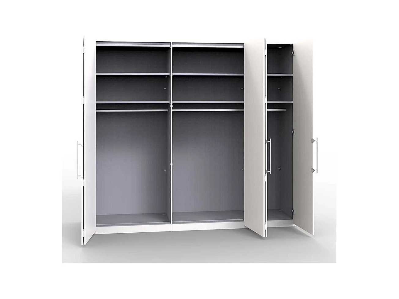 Moderner Kleiderschrank in Trüffel- und Eichefarben 3 türig