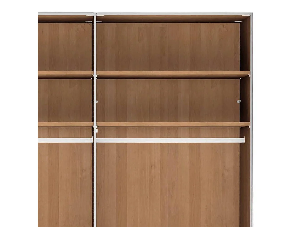 Schlafzimmerschrank Drehtürenschrank in modernem Design teilmassiv