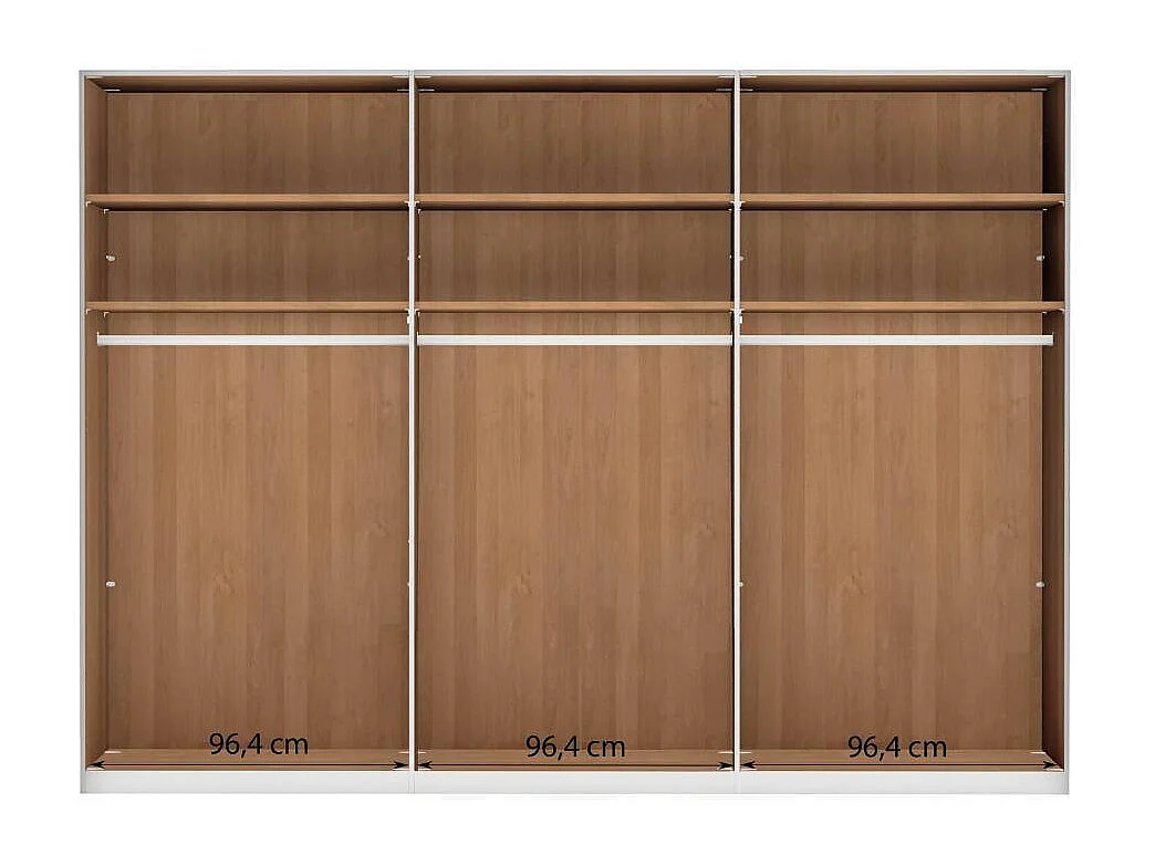 Schlafzimmerschrank Drehtürenschrank in modernem Design teilmassiv