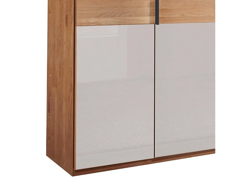Schlafzimmerschrank Drehtürenschrank in modernem Design teilmassiv