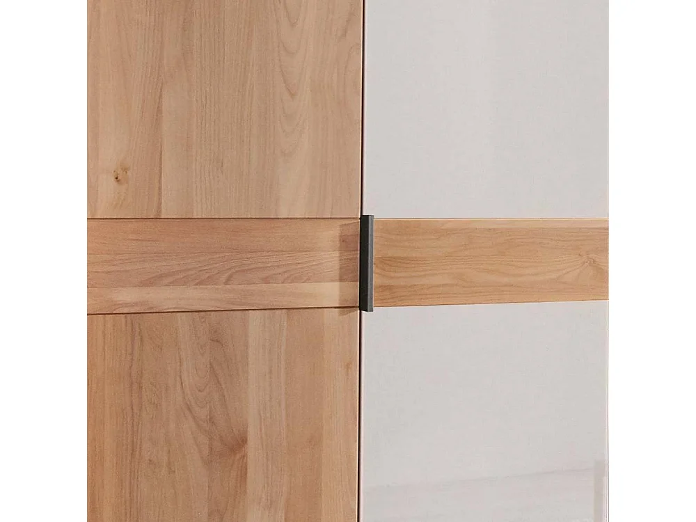 Schlafzimmerschrank Drehtürenschrank in modernem Design teilmassiv