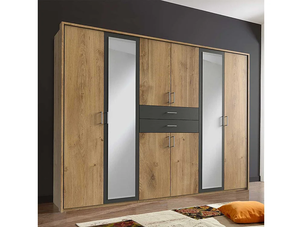 Großer Kleiderschrank in modernem Design Breite 270 cm