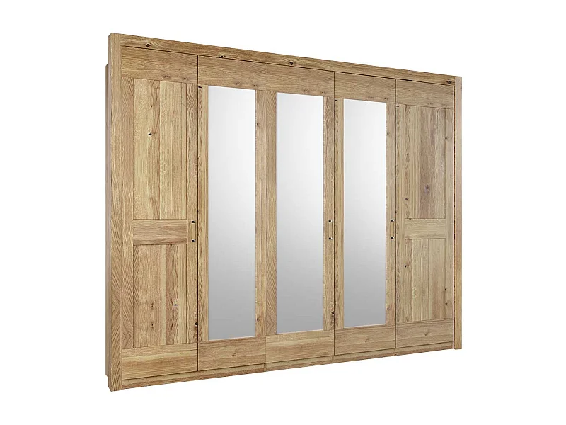 Teilmassiver Kleiderschrank im Landhausstil Spiegeltürer