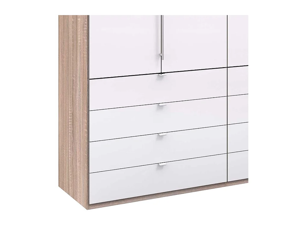 Kombi Kleiderschrank mit vielen Schubladen und Türen modern