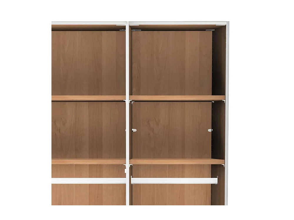 Drehtürenkleiderschrank Schlafzimmerschrank in modernem Design - vier Einlegeböden