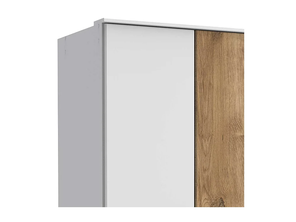 Kleiderschrank zweifarbig in modernem Design drei Schubladen