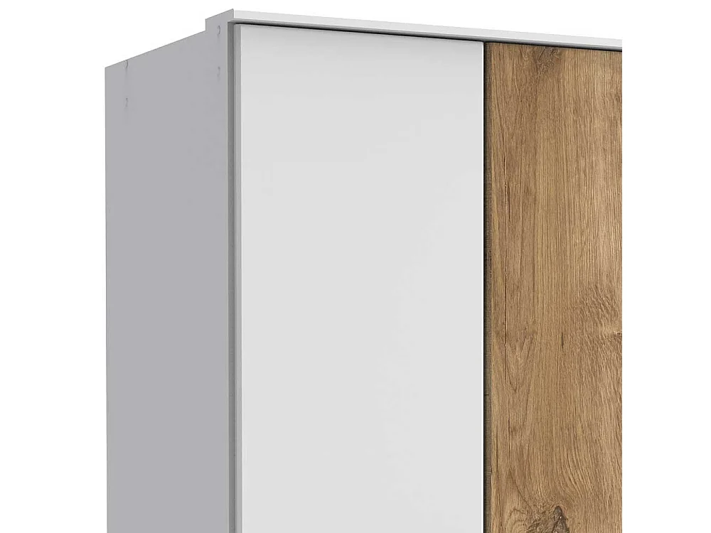 Kleiderschrank zweifarbig in modernem Design drei Schubladen