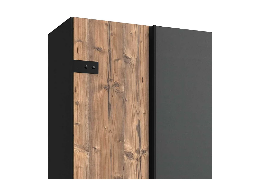 Schlafzimmerkleiderschrank Industrial mit Dreh- und Schiebetüren Made in Germany