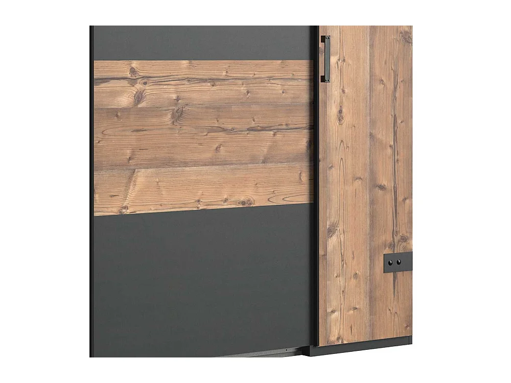 Schlafzimmerkleiderschrank Industrial mit Dreh- und Schiebetüren Made in Germany