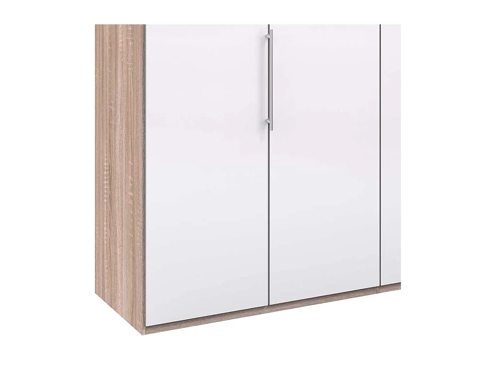 Premium Kleiderschrank in Weiß Eiche Sägerau