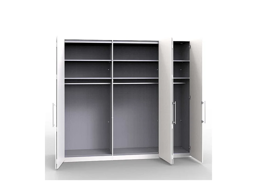 Premium Kleiderschrank in Weiß Eiche Sägerau