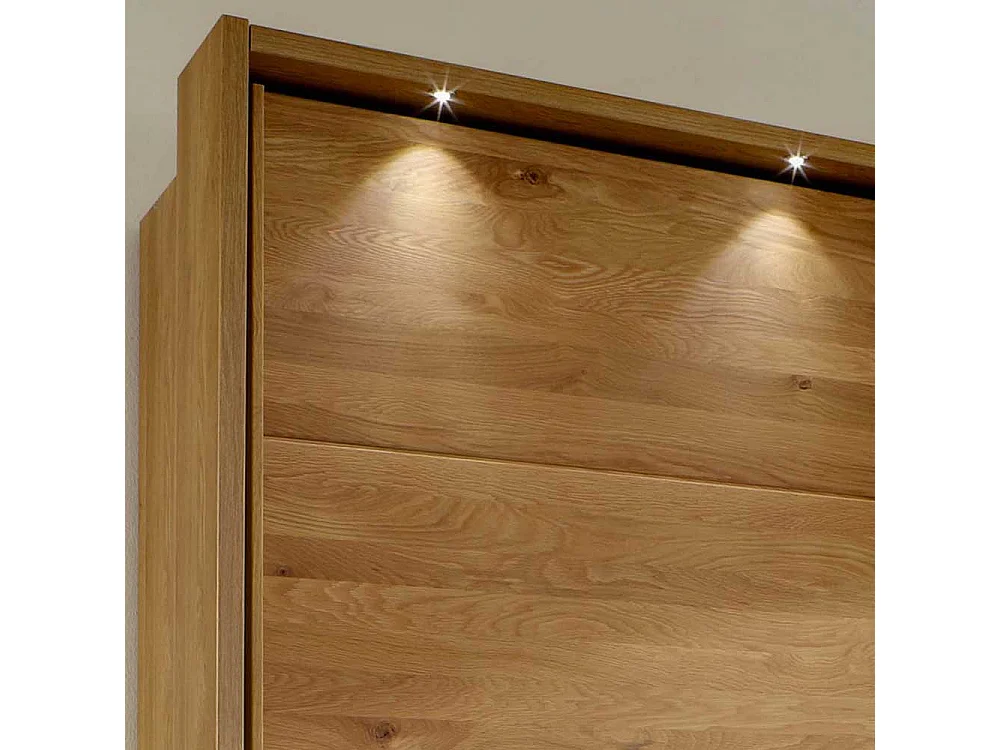 Kleiderschrank Holz mit 3 Schwebetüren Spiegel