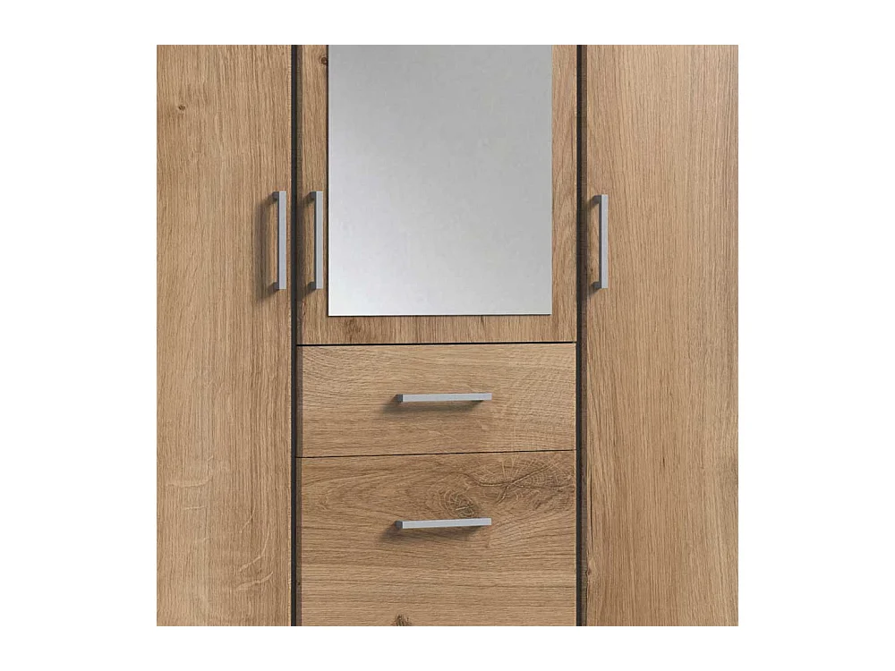 Drehtürschrank mit Spiegel und drei Schubladen Made in Germany