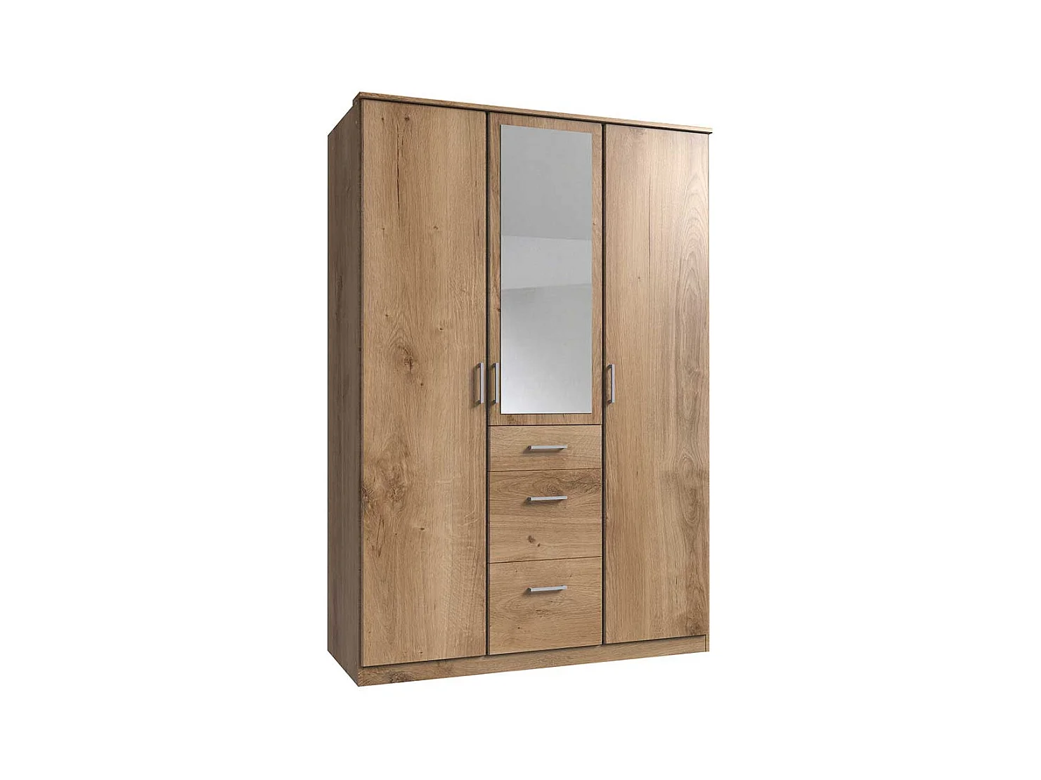 Drehtürschrank mit Spiegel und drei Schubladen Made in Germany