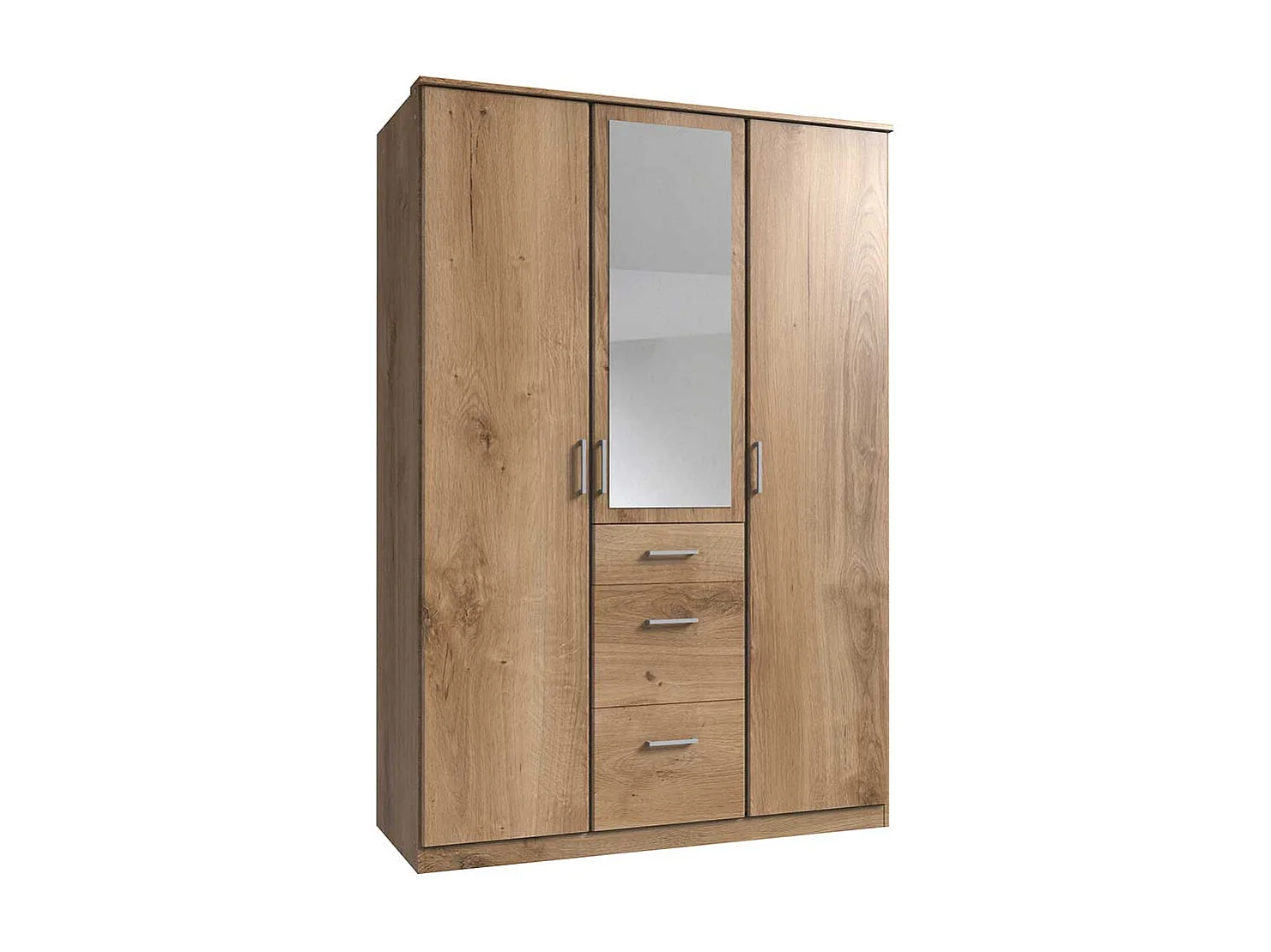 Drehtürschrank mit Spiegel und drei Schubladen Made in Germany