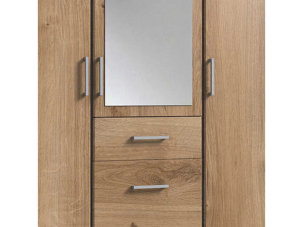 Drehtürschrank mit Spiegel und drei Schubladen Made in Germany