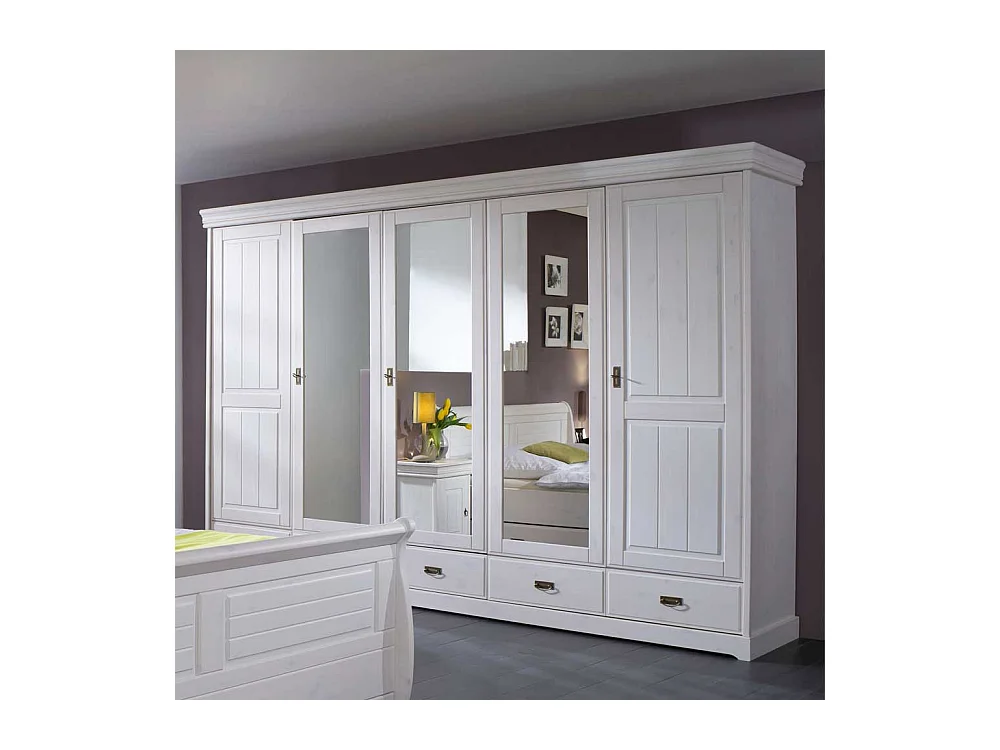 Schlafzimmerschrank in Weiß Glas