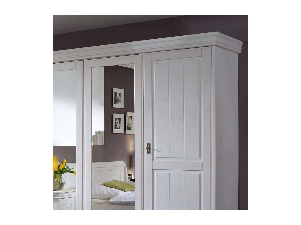 Schlafzimmerschrank in Weiß Glas