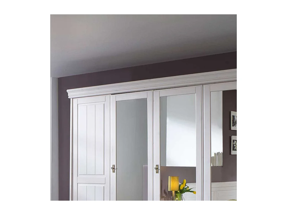 Schlafzimmerschrank in Weiß Glas