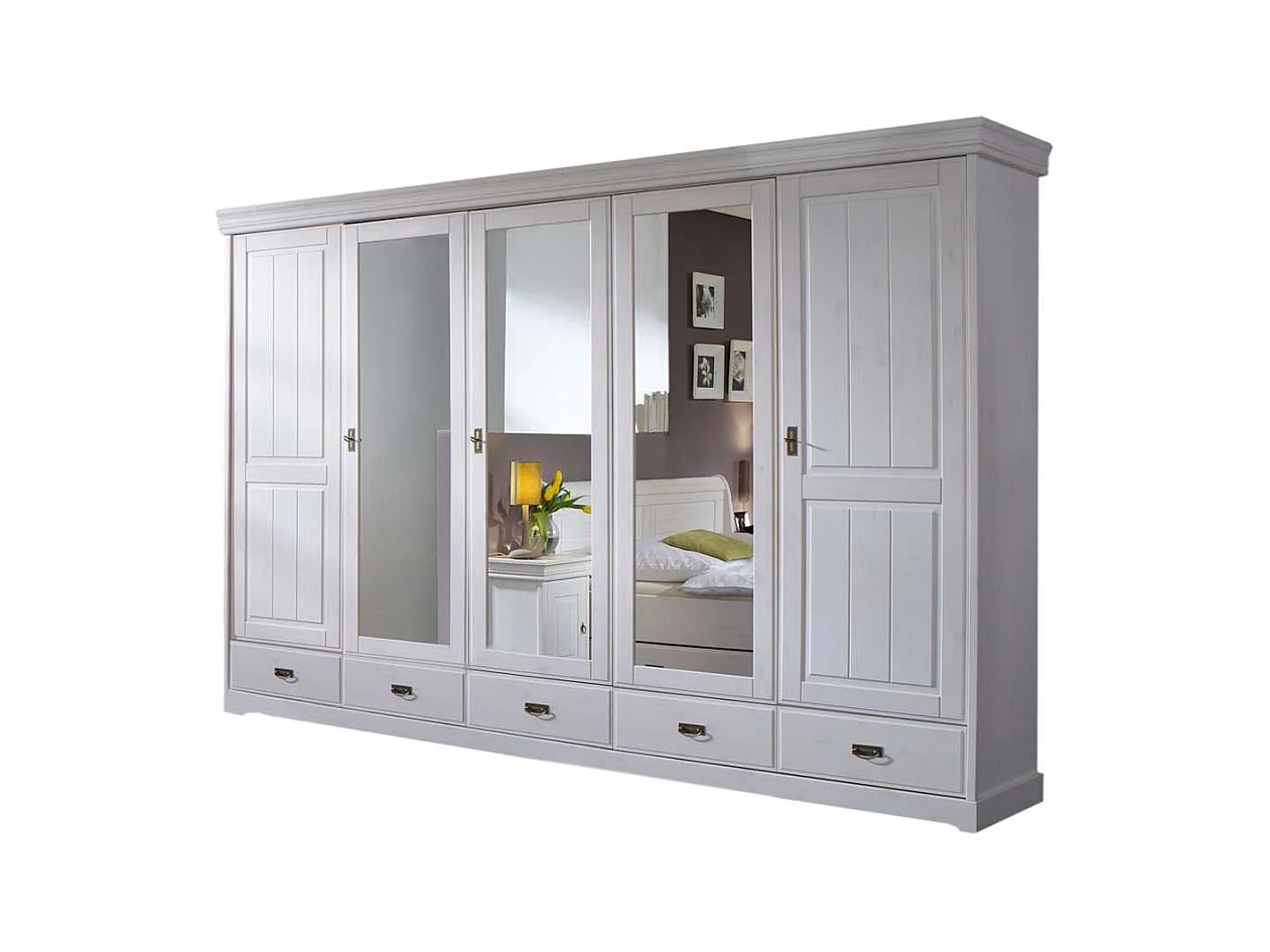 Schlafzimmerschrank in Weiß Glas