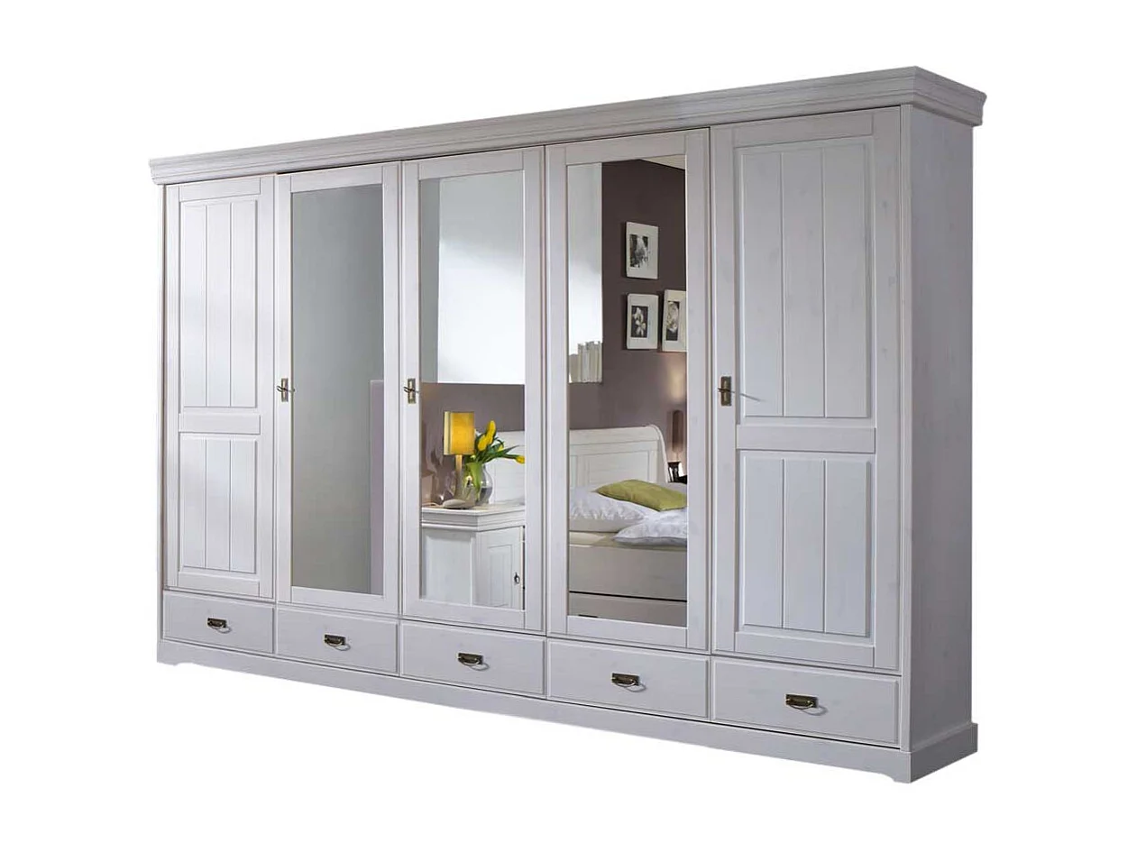 Schlafzimmerschrank in Weiß Glas