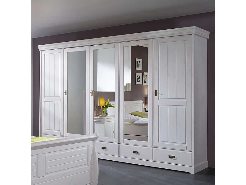 Schlafzimmerschrank in Weiß Glas