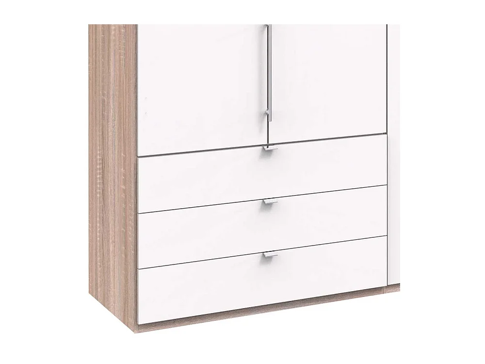 Großer Falttüren Kleiderschrank mit sechs Schubladen Made in Germany