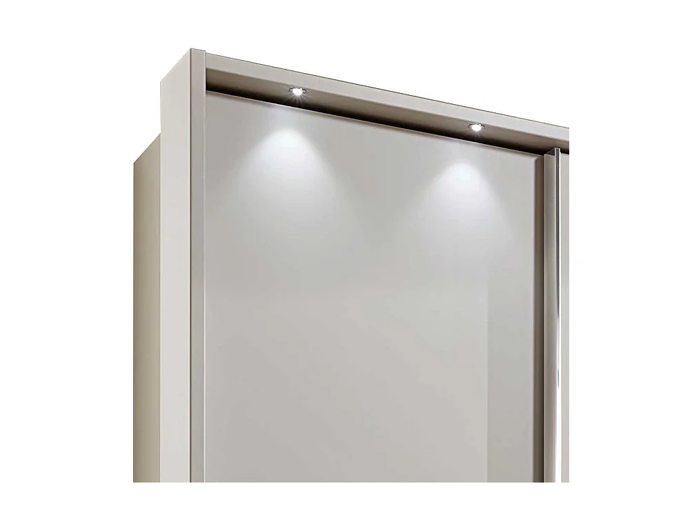 Schwebetüren Kleiderschrank in Beige Schubladen