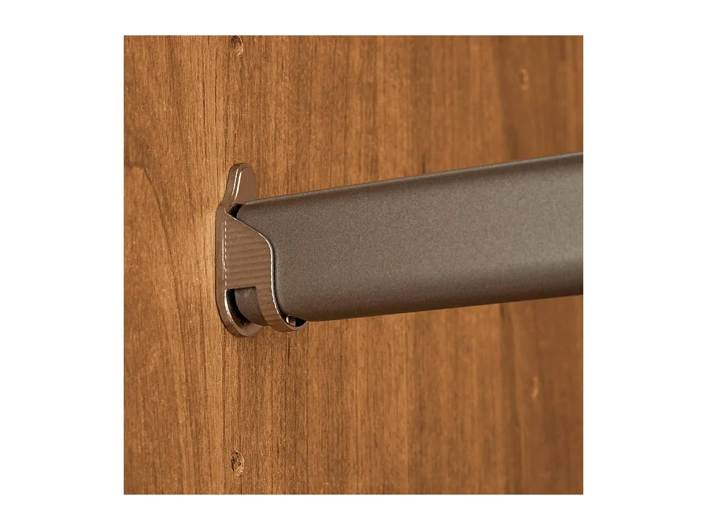 Schlafzimmerschrank Drehtürenkleiderschrank in Champagner & Erle mit Metallgriffen