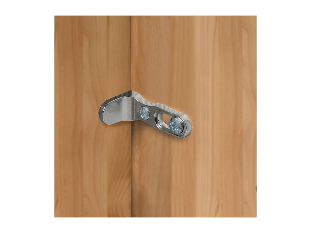 Schlafzimmerschrank Drehtürenkleiderschrank in Champagner & Erle mit Metallgriffen