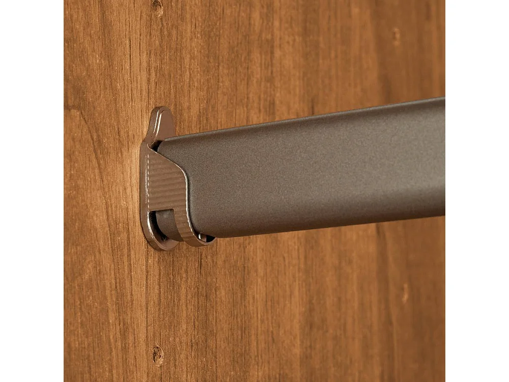 Schlafzimmerschrank Drehtürenkleiderschrank in Champagner & Erle mit Metallgriffen