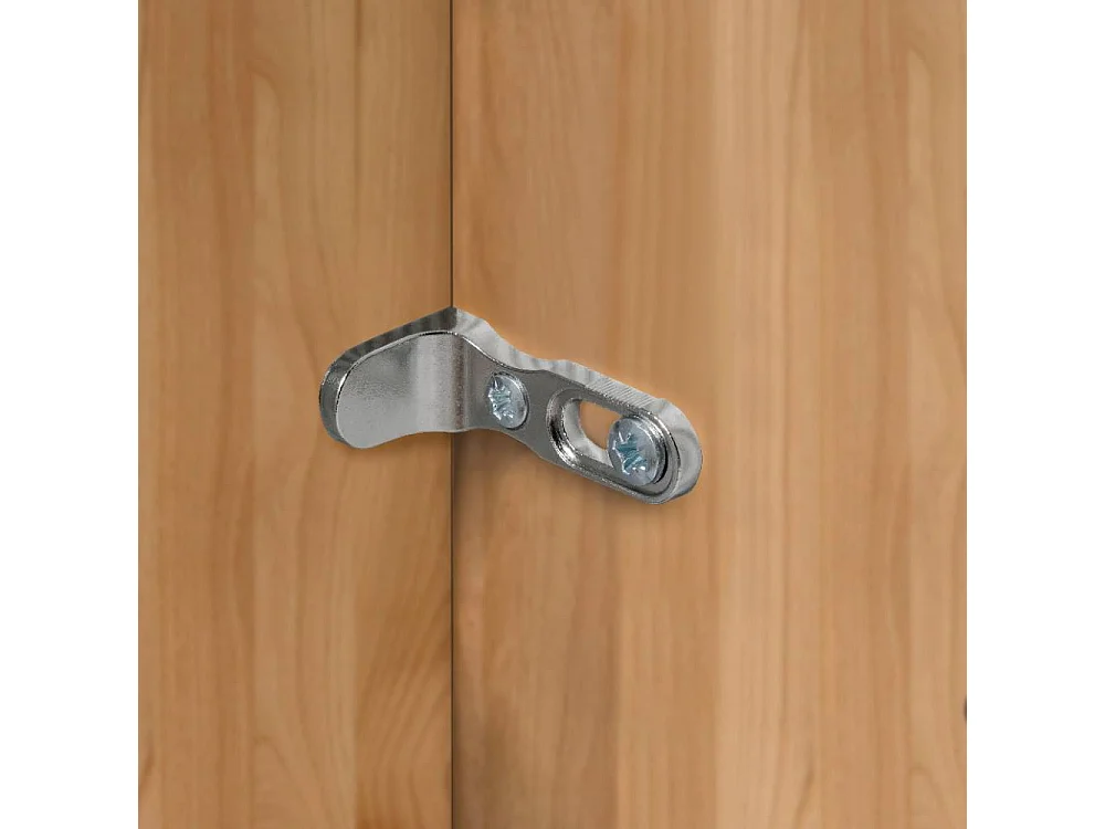 Schlafzimmerschrank Drehtürenkleiderschrank in Champagner & Erle mit Metallgriffen