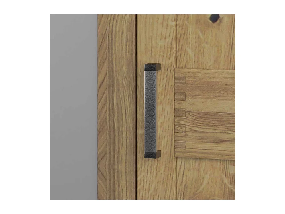 Kleiderschrank Massivholz Holzkleiderschrank mit Spiegeln und zwei Schubladen