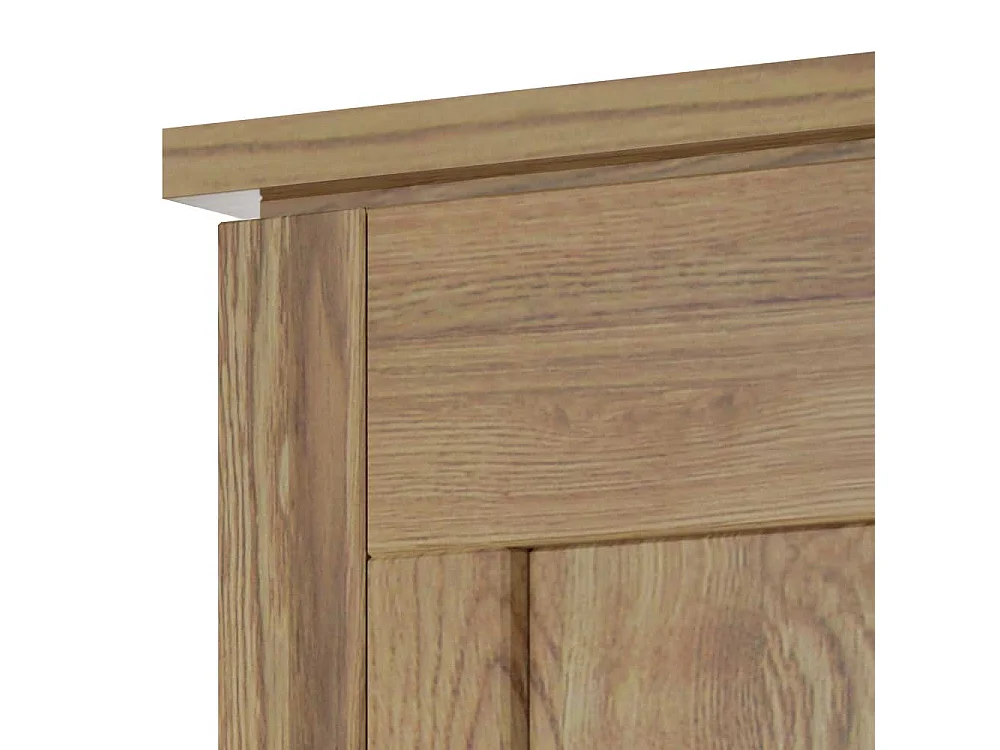 Kleiderschrank Massivholz Holzkleiderschrank mit Spiegeln und zwei Schubladen