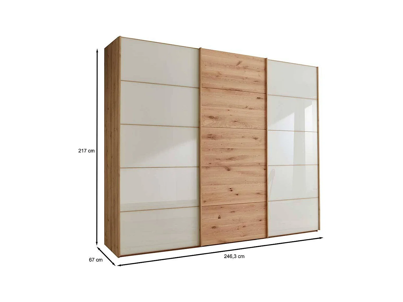 Schlafzimmerkleiderschrank mit Schwebetüren Made in Germany