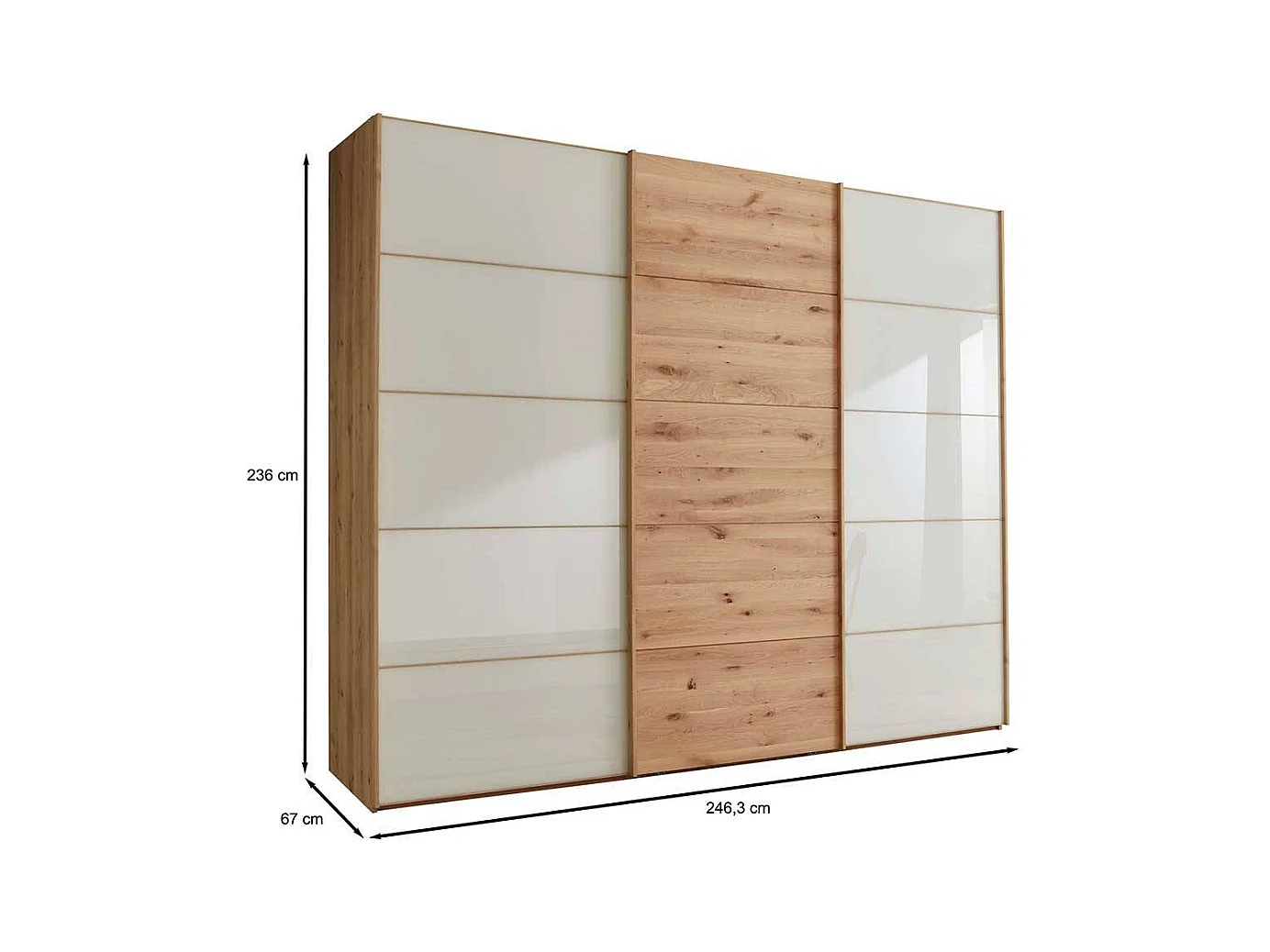 Schlafzimmerkleiderschrank mit Schwebetüren Made in Germany