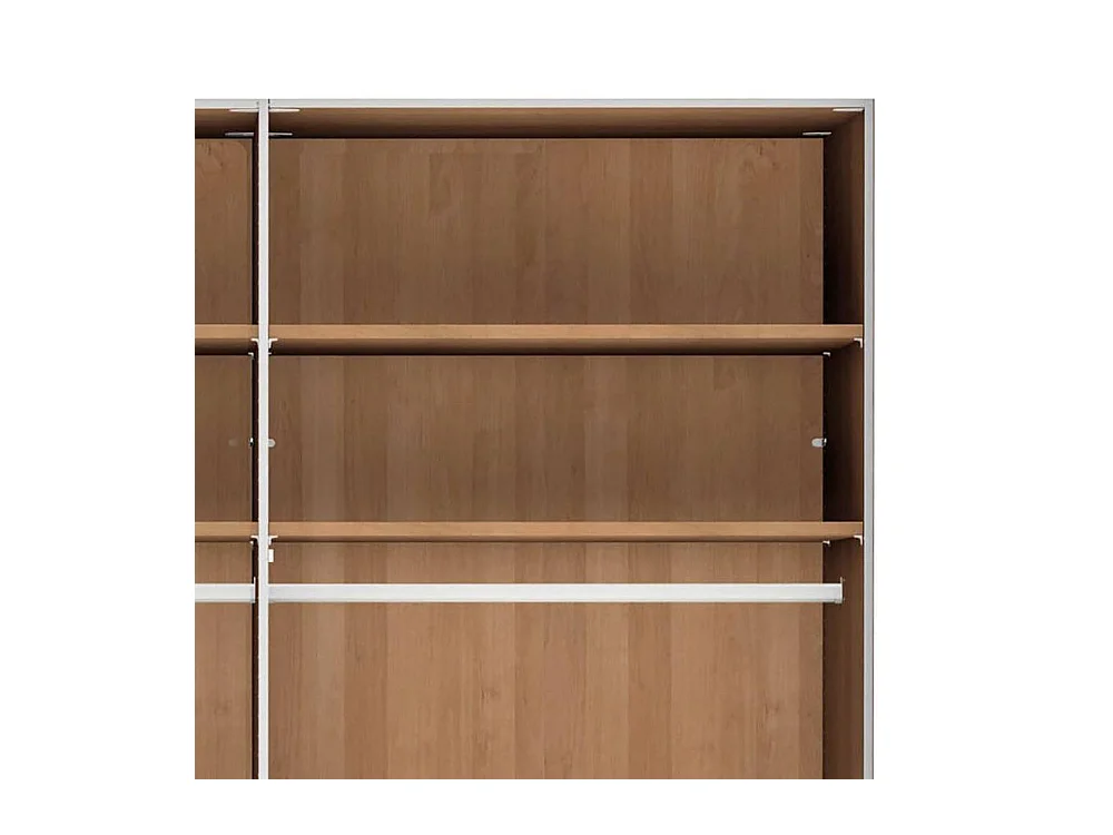 Spiegelkleiderschrank Drehtürenschrank 393 cm breit in Erlefarben