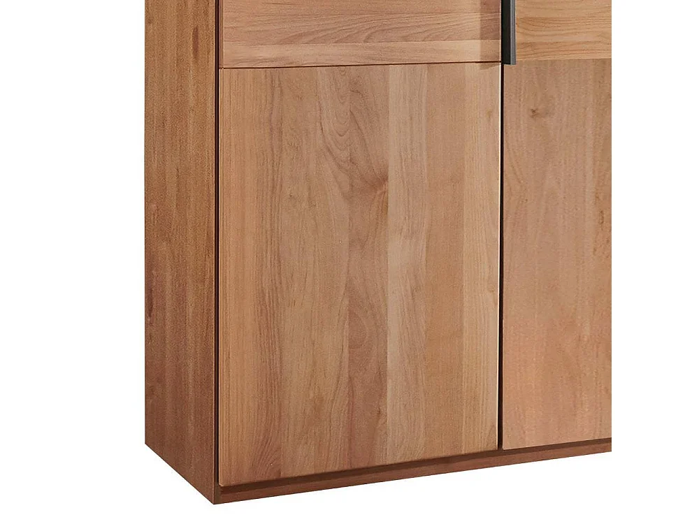 Spiegelkleiderschrank Drehtürenschrank 393 cm breit in Erlefarben