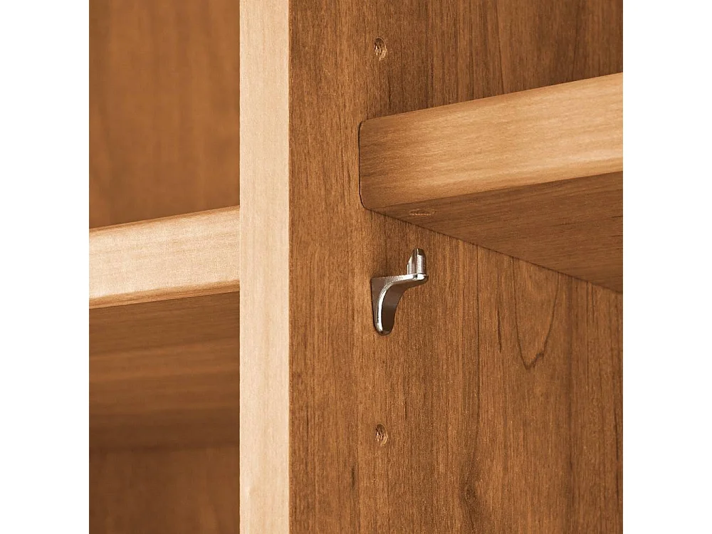 Spiegelkleiderschrank Drehtürenschrank 393 cm breit in Erlefarben