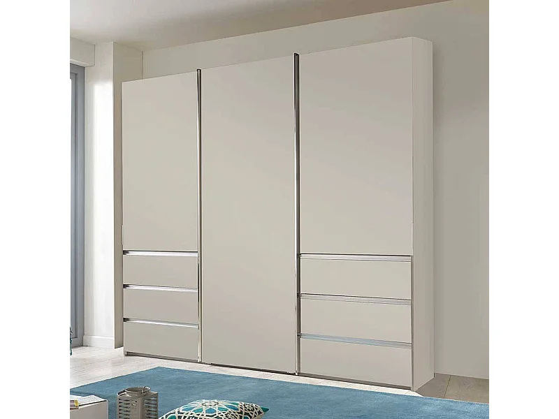 Kleiderschrank Champagnerfarben in modernem Design 250 cm breit
