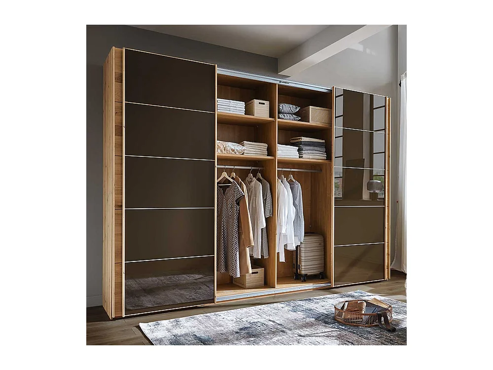 Schlafzimmerschrank mit Schwebetüren 67 cm tief