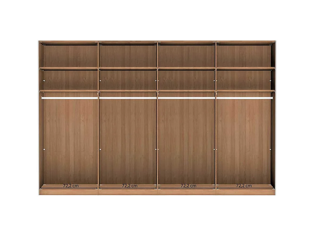 Schlafzimmerschrank mit Schwebetüren 67 cm tief