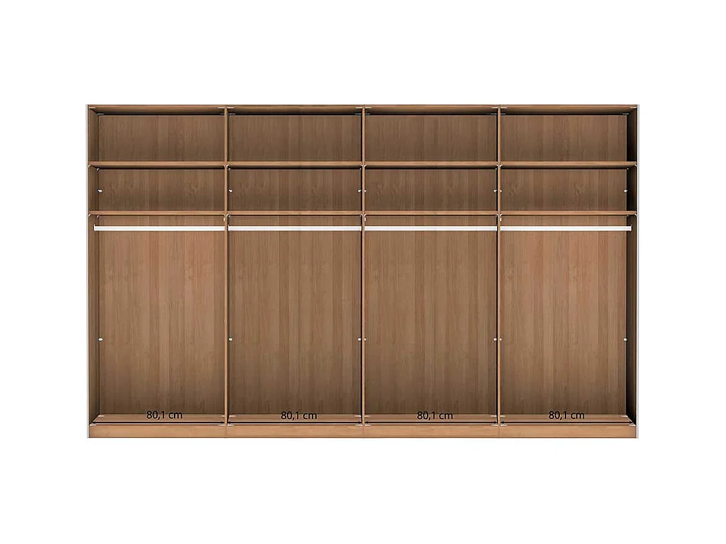 Schlafzimmerschrank mit Schwebetüren 67 cm tief
